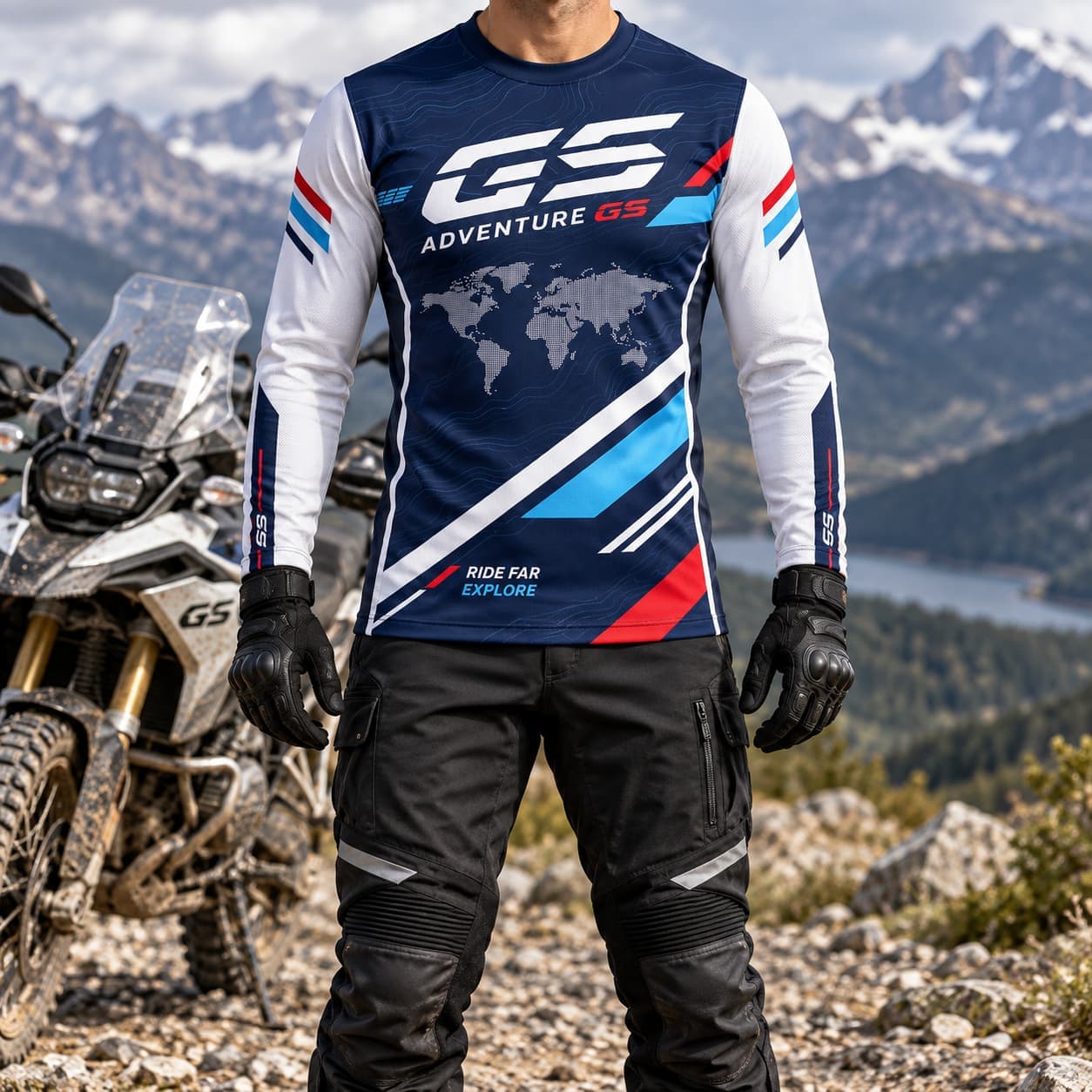 GS Adventure Mens Tshirt Motor - Outdoor Adventure Outfit ulasan dan harga