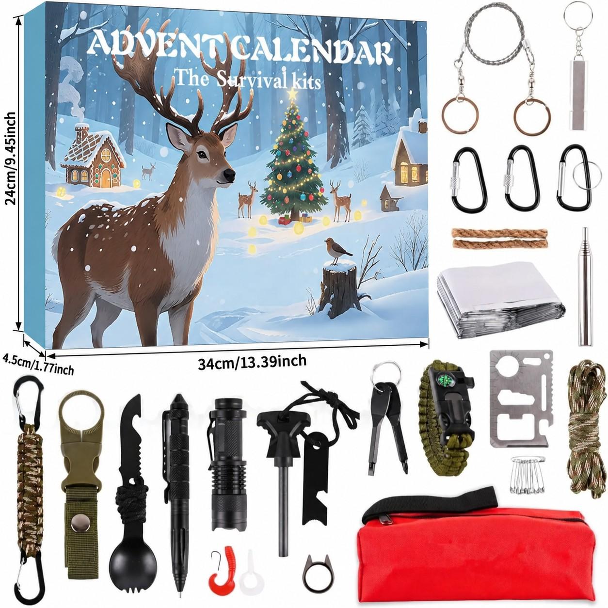 24-Day Survival Tool Christmas - Outdoor Adventure Birthday Party ulasan dan harga